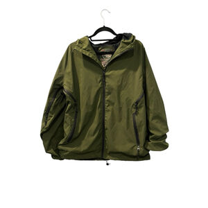 Jordan Craig Legacy Edition Green Hooded Windbreaker Jacket Men's Size XL Casual